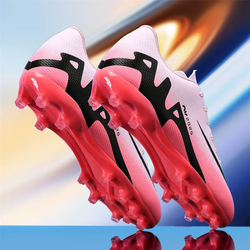 

Men's Soccer Shoes Cleats TF/FG Ankle Football Field Boots Anti-Slip Outdoor Grass Fast Multicolor Training Match Male Sneakers