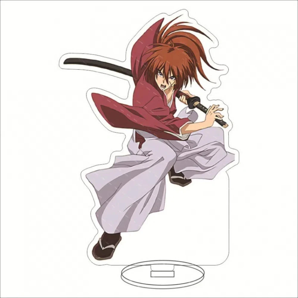 Aksesoris koleksi barang, aksesoris ornamen karakter Cosplay Model berdiri akrilik 15CM Anime Rurouni Kenshin