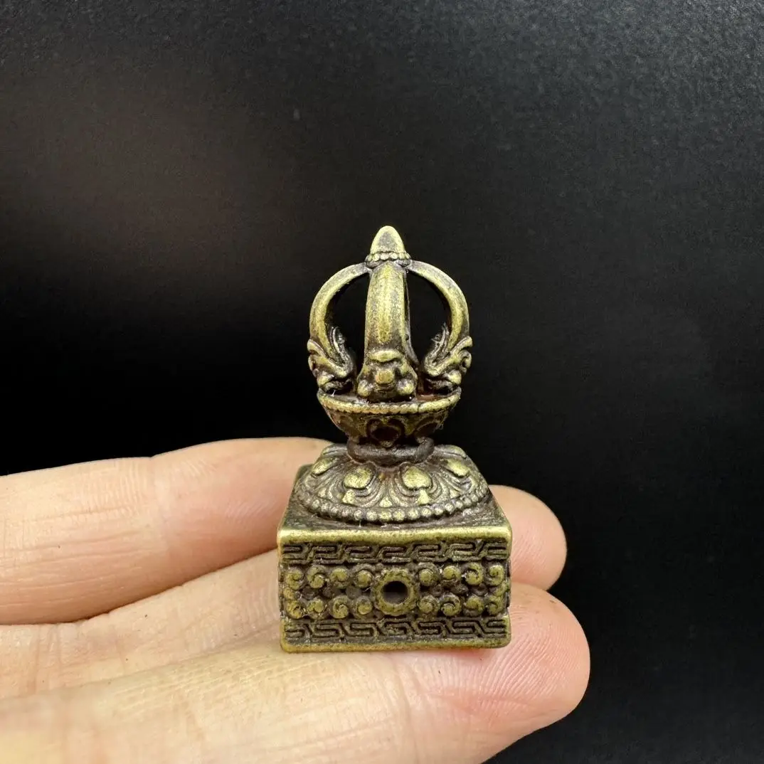 Tibetan vajra pestle Seal Stamp Statue Sculpture Figurines Home Garden Decoration Statues