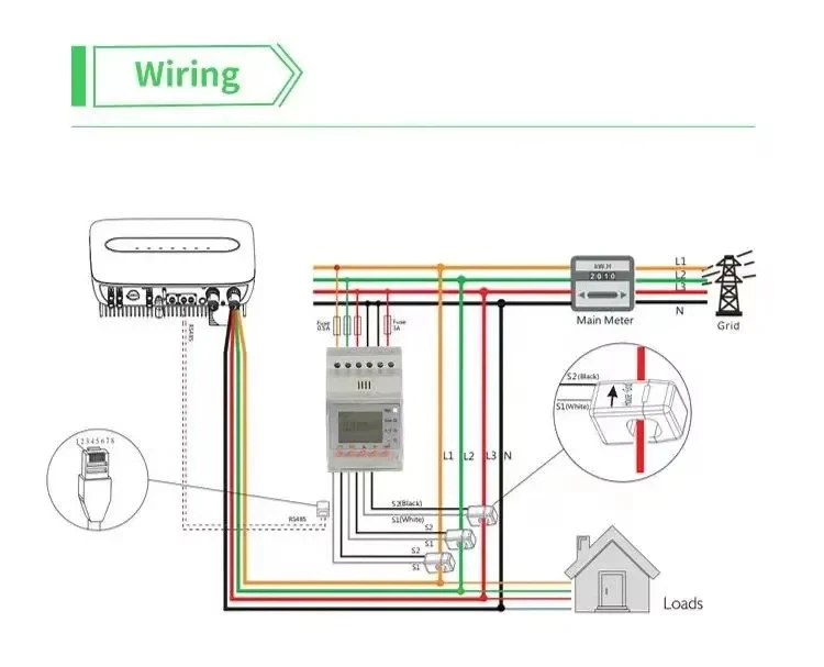 Acrel ACR10-D24TE4    Inverter Energy Meter Paired With External CTs(24mm) /3 Phase Solar Energy Meter