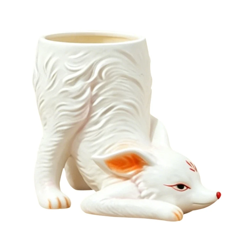 Creative Nine Tailed Foxes Flower Pot Indoor Home Decorative Planter Ornament Gift for Succulents And Cactuses B03E