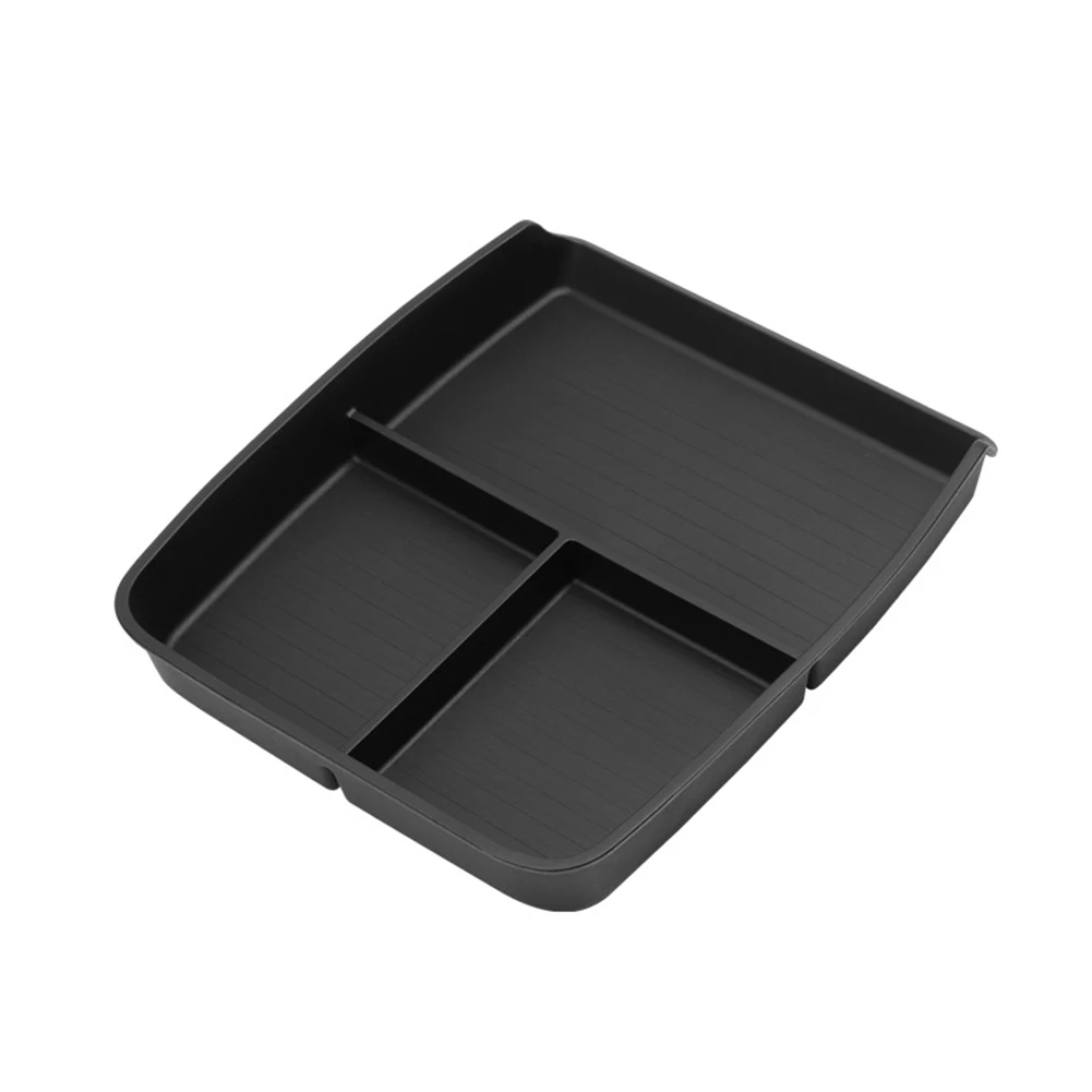 صندوق تخزين سفلي لوحدة التحكم المركزية للسيارة Hyundai Palisade 2026+ صندوق تخزين سفلي لوحة شاحن لاسلكي حصيرة TPE أسود