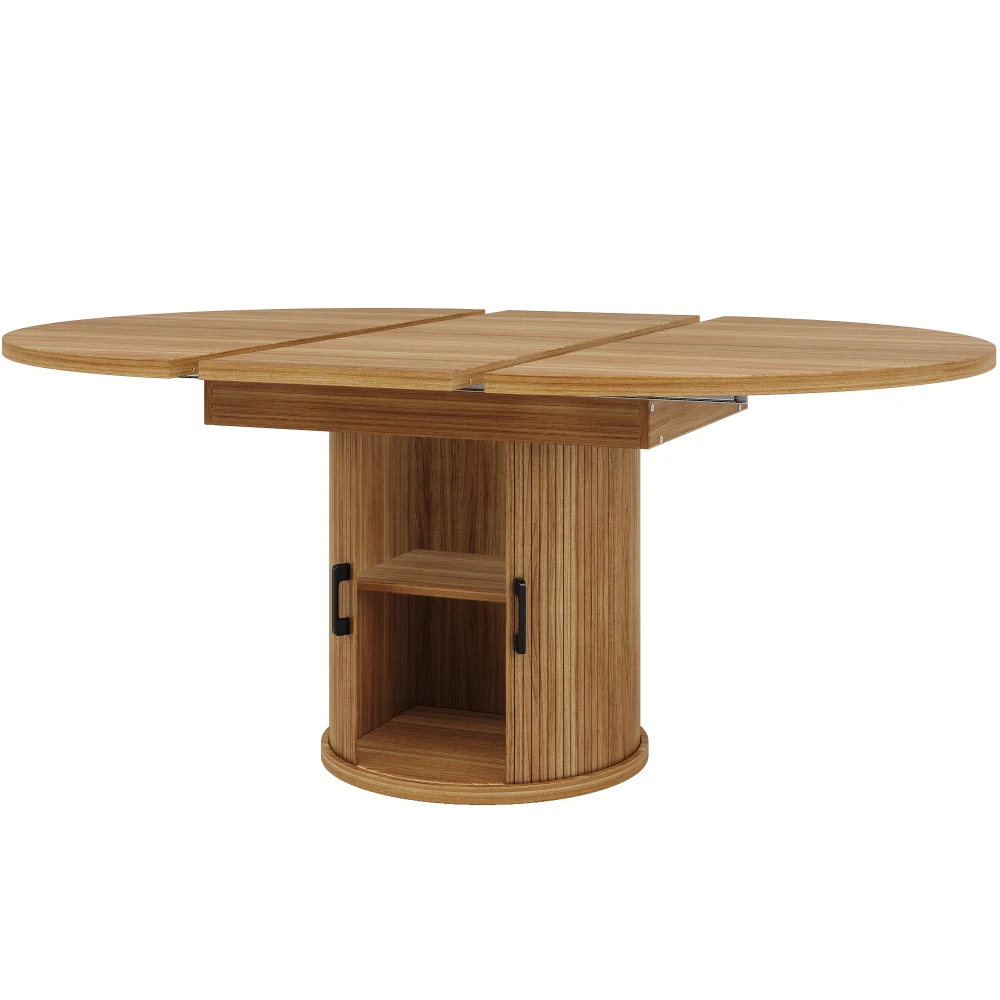 Uitschuifbare eettafel 118-158 cm ruimtebesparende 6-persoons keukentafel verstelbaar aanrecht meubilair voor eetkamer