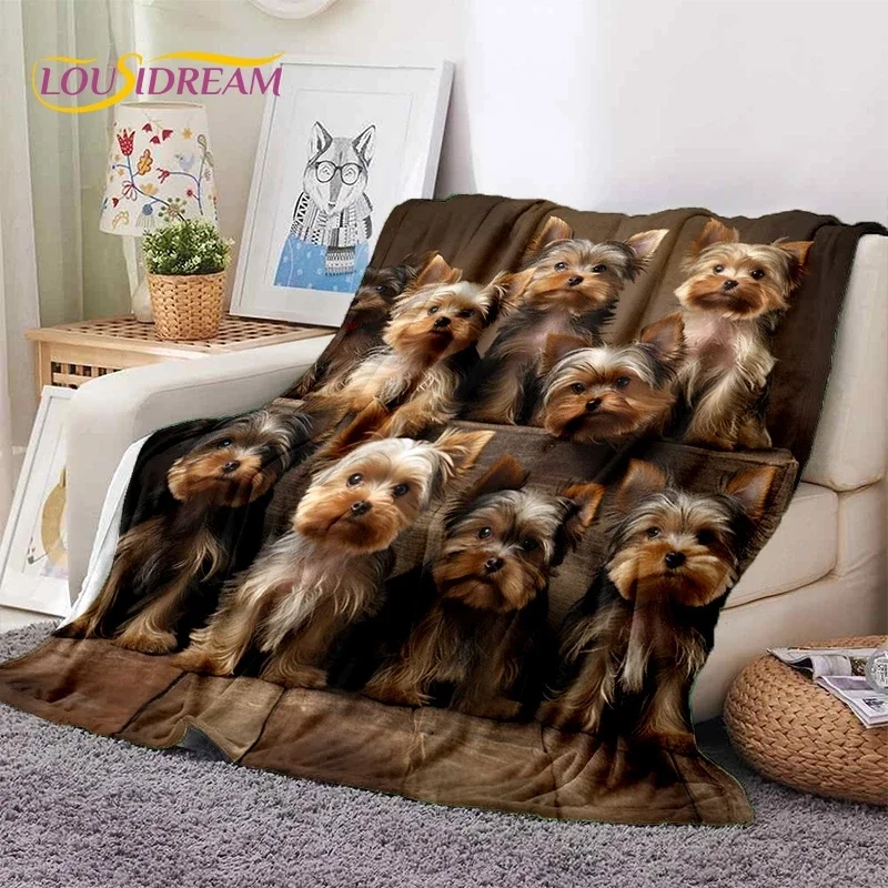 Cute Dog Samoye, Chihuahua, Husky, Koki Cartoon Soft Blankets,Keep Warm flannel Throw Blanket for Picnic Beds Sofa Home Bedroom