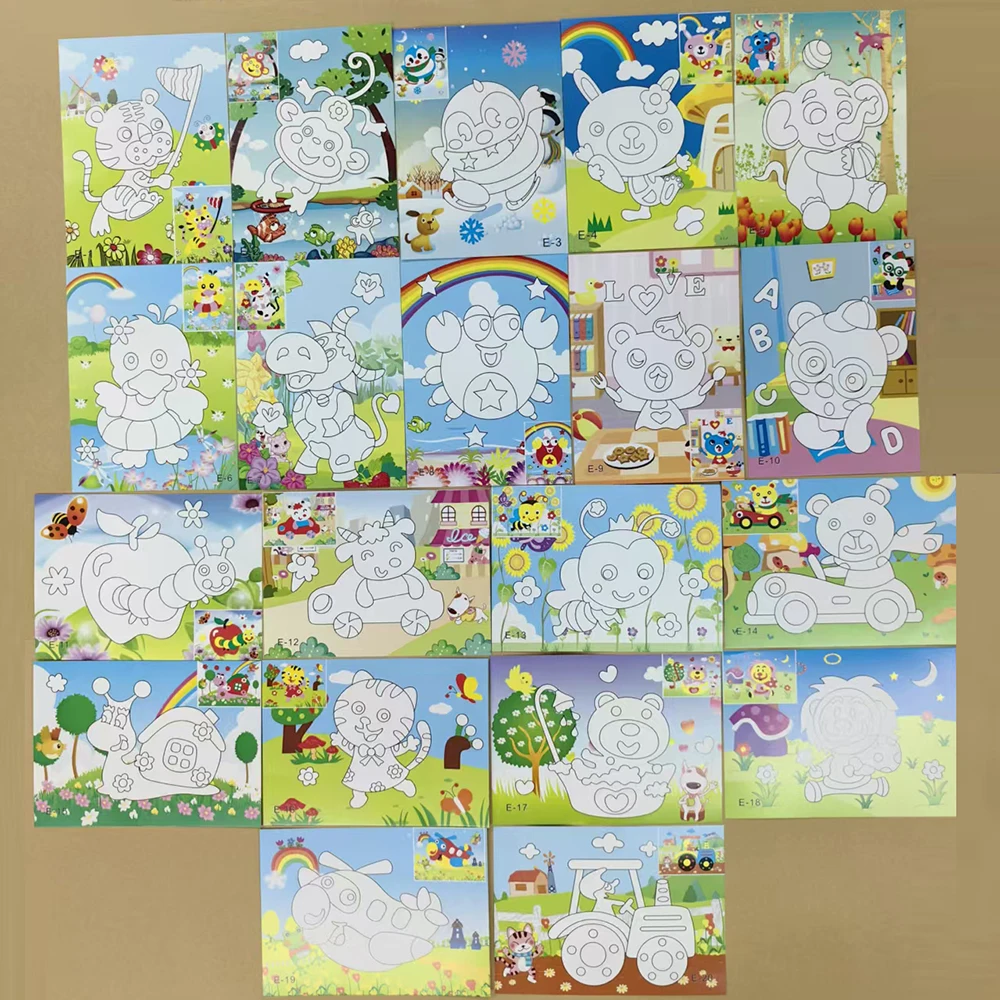 20 Stück 3D-Aufkleber-Puzzles, 3D-Aufkleber-Abziehbilder, lustige DIY-Spiele für Kinder, Halloween- und Weihnachtsgeschenke