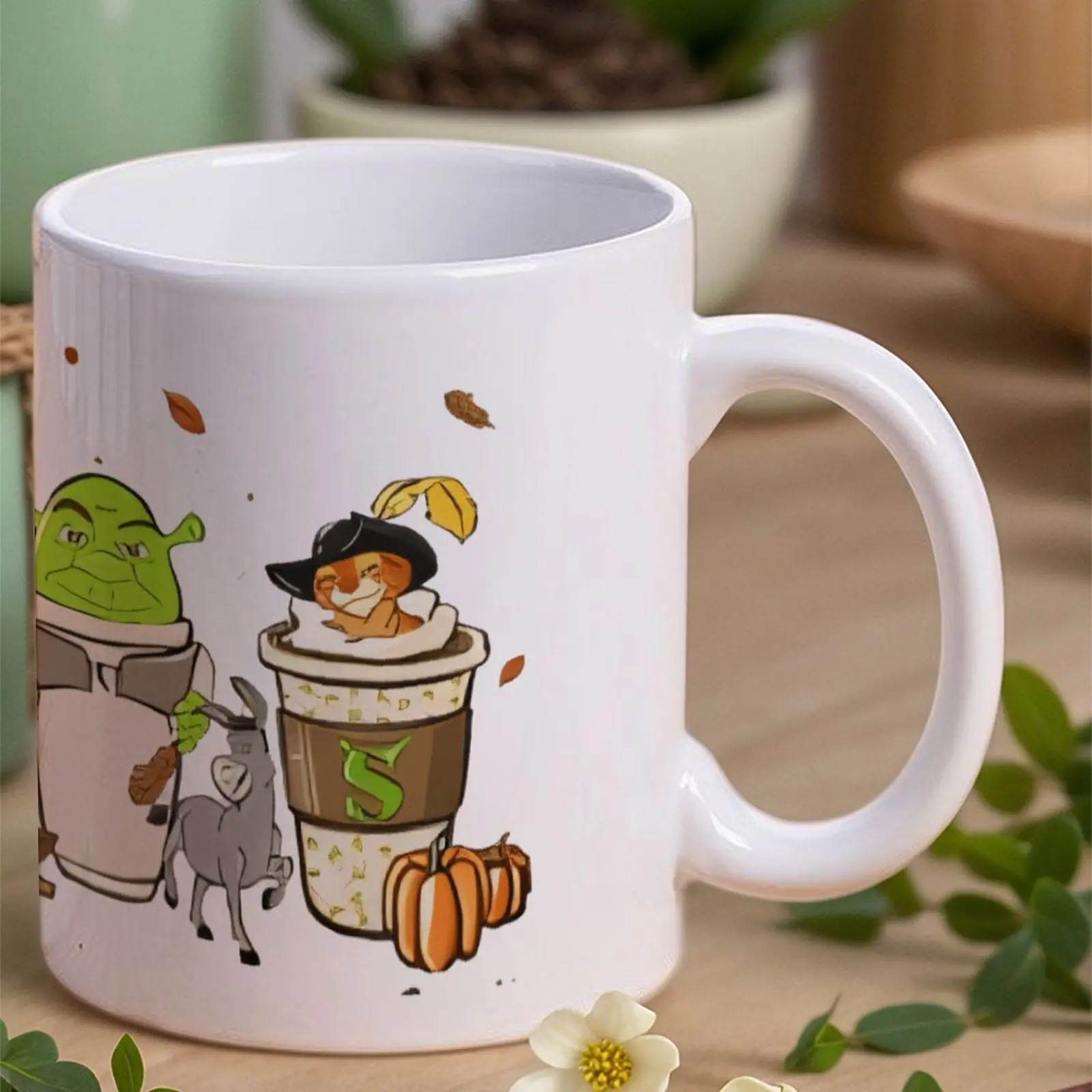 A Group Of Cartoon Characters Dressed In Halloween Costumes Cute Mugs, 330ml Mug for Outdoor Activities