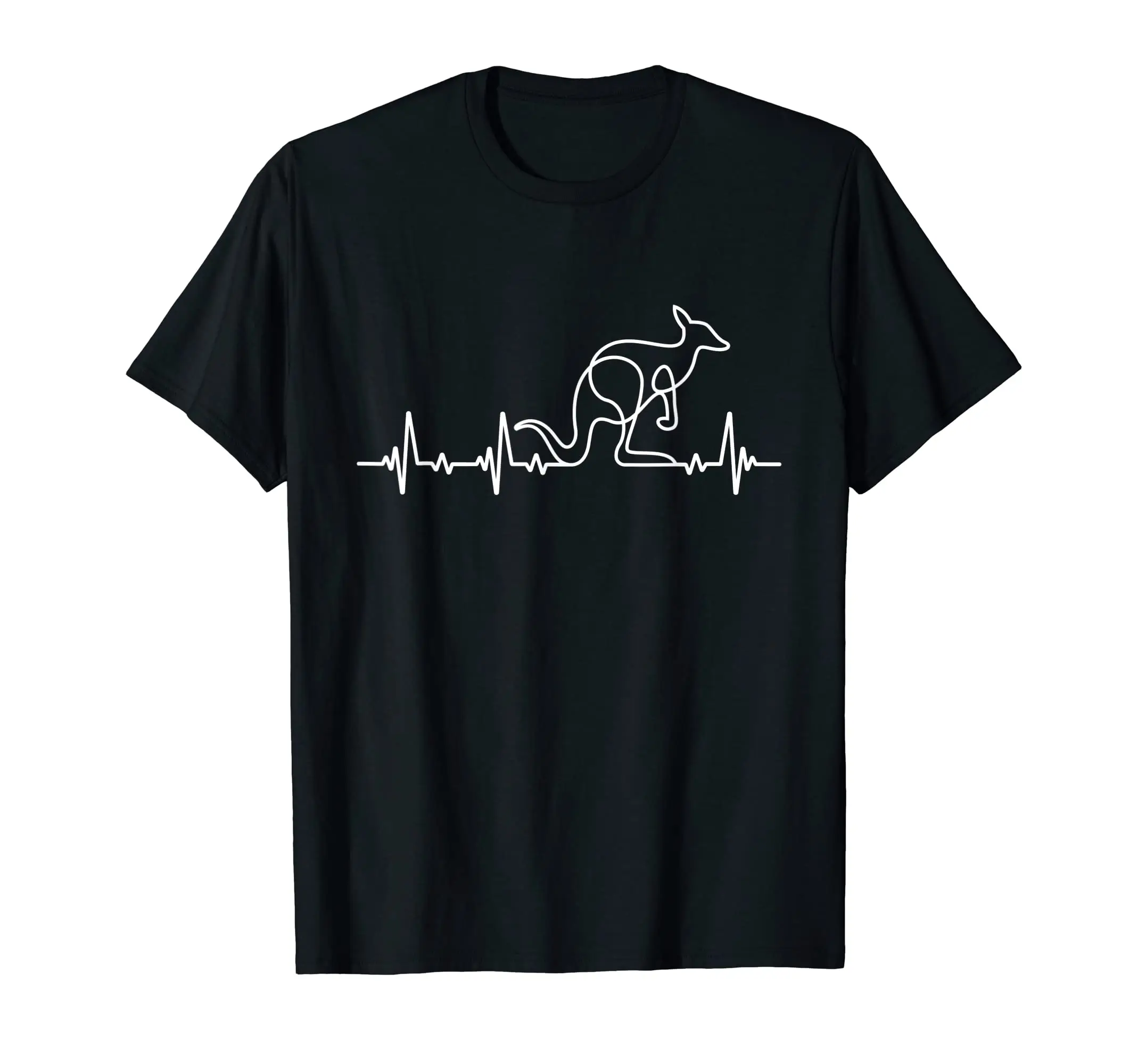 Kangaroo Pulse Heartbeat - Animal Lover Zookeeper Classic Logo T Shirt and Stickers, Unisex Adult T Shirt Collection