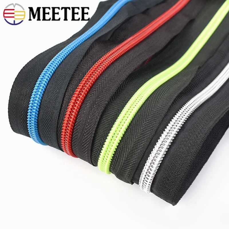 

2-10Meters 5# Nylon Zipper Closures for Bag Clothes Jacket Decorative Roll Zips By The Meter Repair Kits DIY Sewing Accessories
