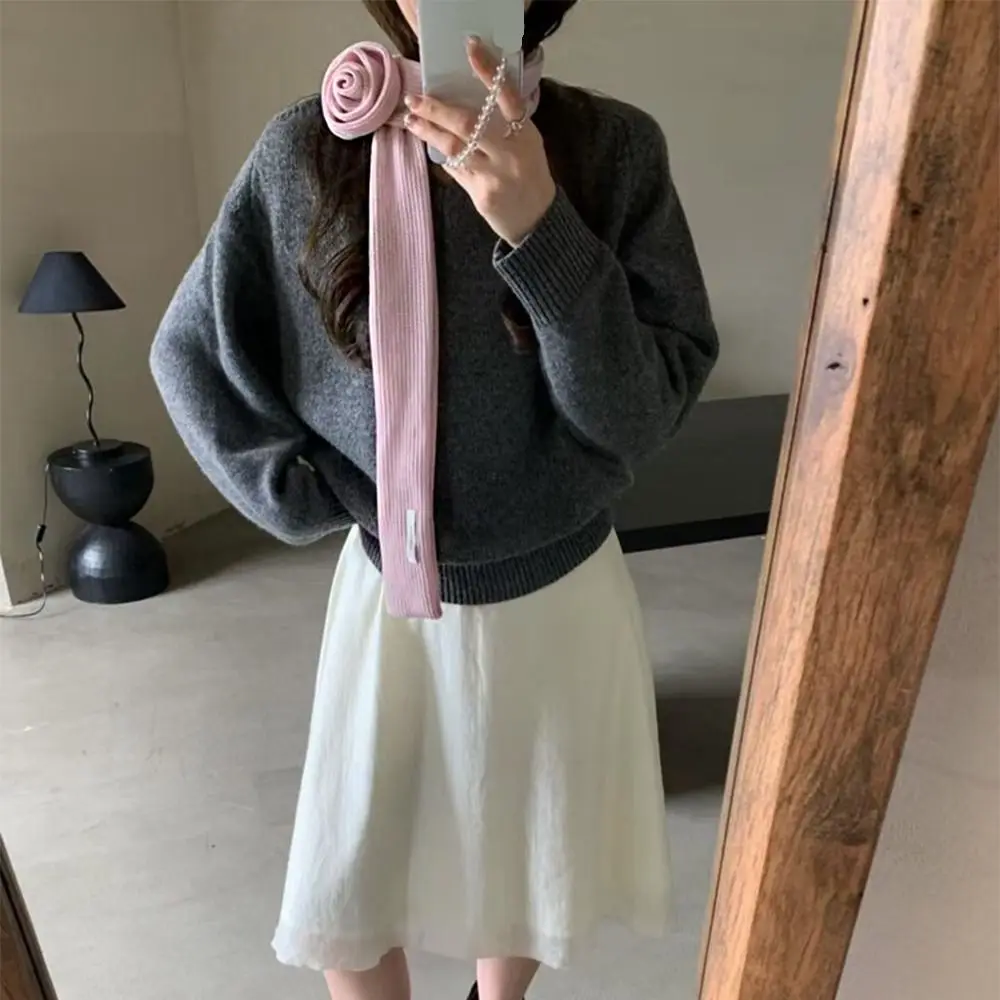 

Галстук, длинный шарф, шейный платок, украшение, шарфы с цветком розы, аксессуары для шарфов, аксессуары для одежды