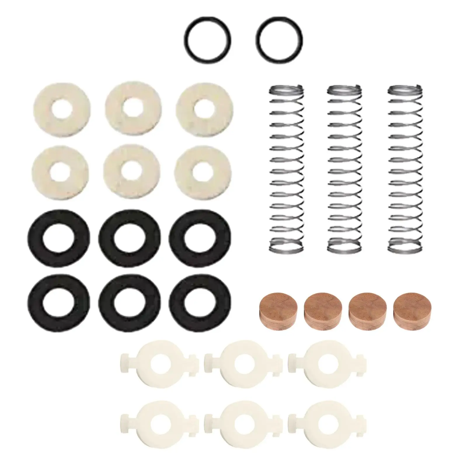 트럼펫 수리 키트, 피스톤 용수철 펠트 와셔, 악기 부품, 트럼펫 금속 용수철 펠트 악기 액세서리, 27x