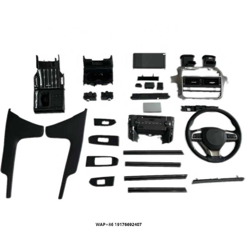 Car Interior Upgrade Kit Steering Wheel Cover DVD Navigation Panel Button Caps AC Air Vent Trim Set Vehicle Styling