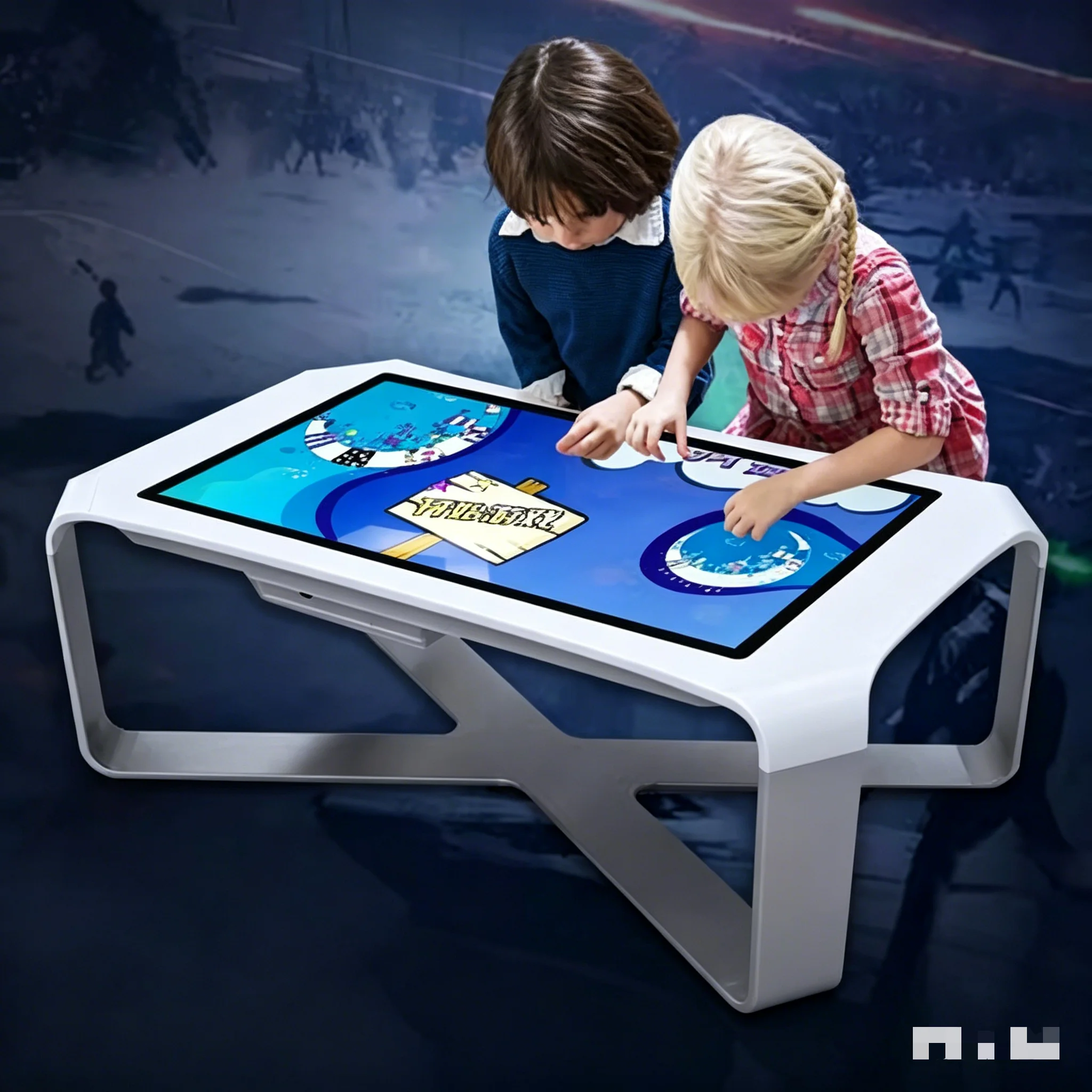 43 Inch Children's Interactive Touch Table Android Touch Screen Early Childhood Education Multiplayer Game Table For Subway Use