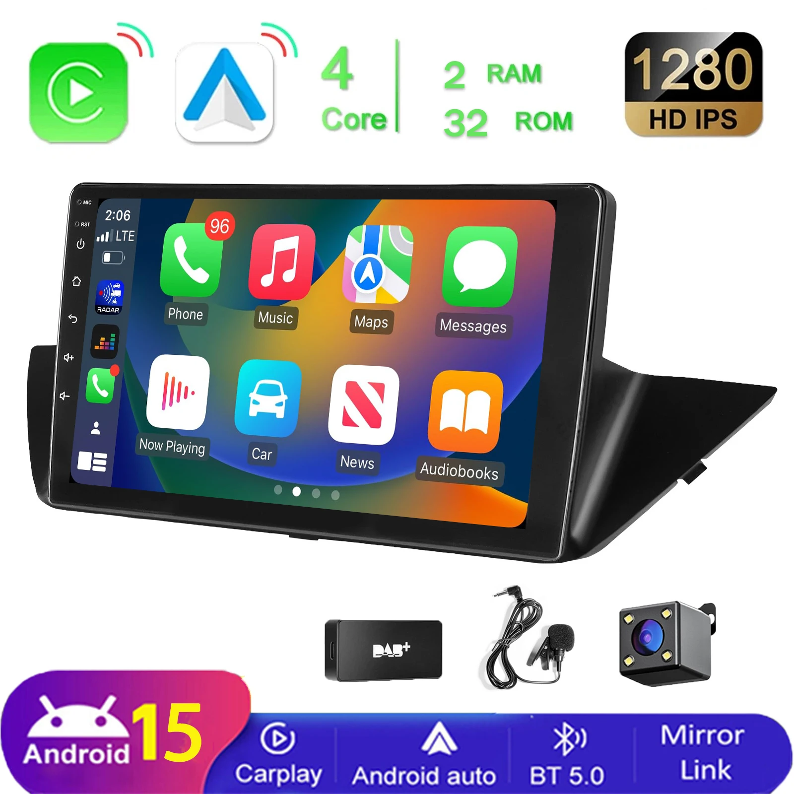 MOPECT 10 inch Android Auto Radio voor BMW X1 E84 2010-2015 Multimedia Speler CarPlay Android Auto GPS BT WIFI Auto head unit