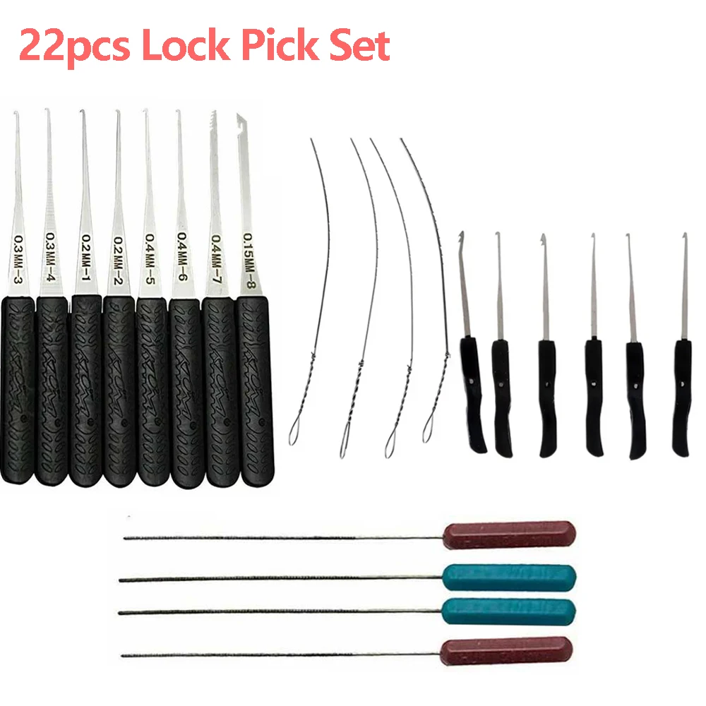 

22pcs Locksmith Extractor Tools Kit Broken Key Remove Tool Set with Tension Wrench Tools for Family,Home Life Helper Set