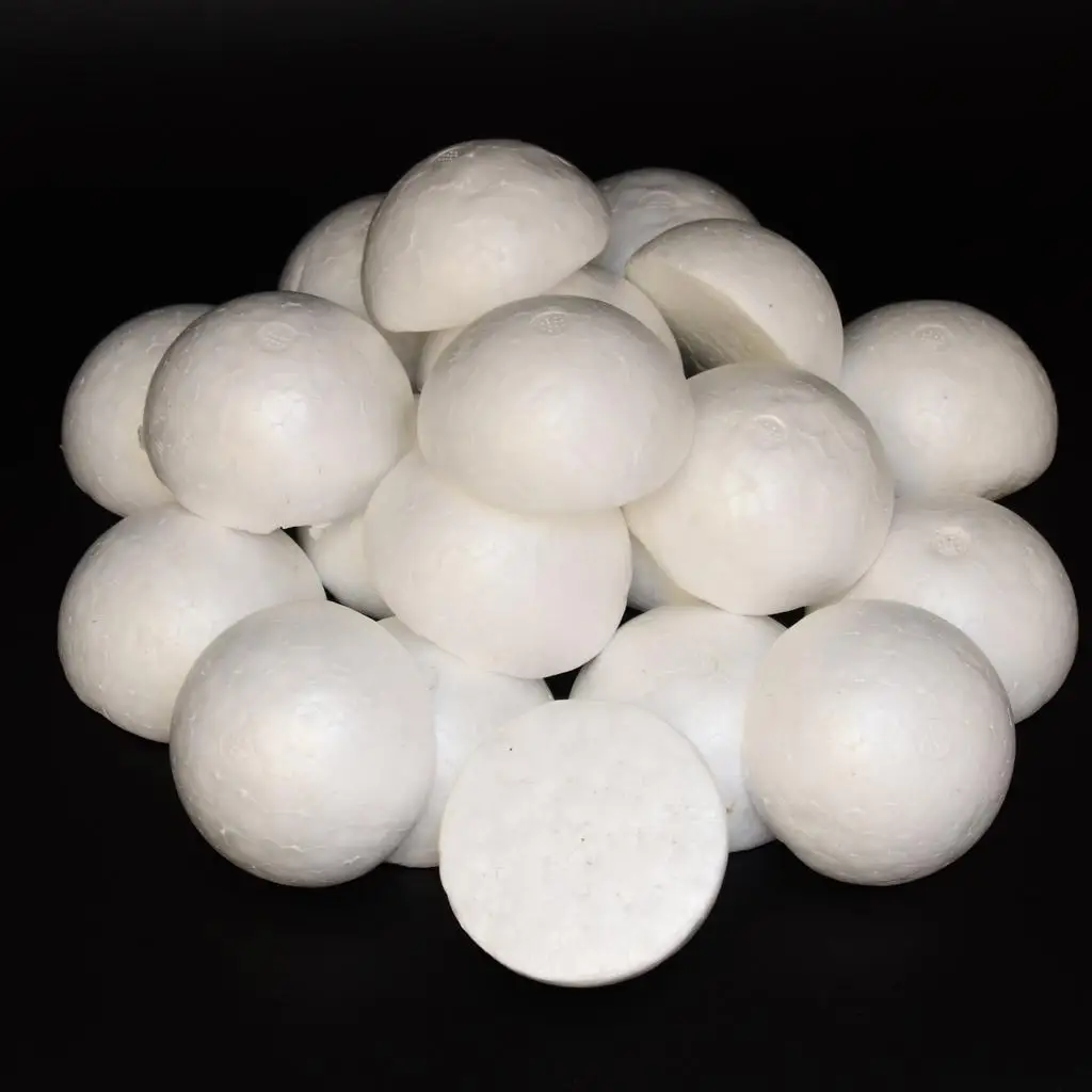 50 Pieces 60 Half Round Solid Balls Balls for Crafts, Modeling, painting,