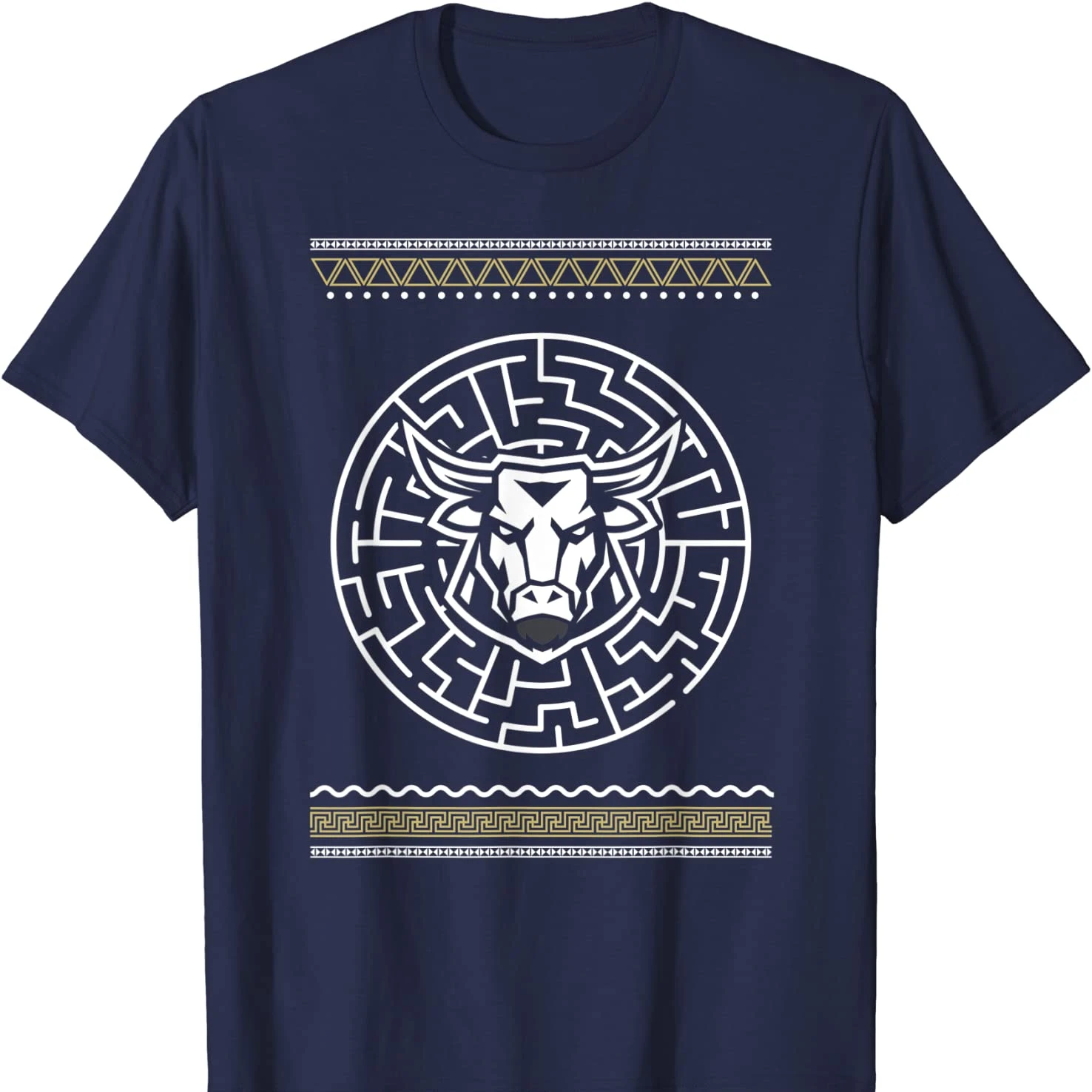 Minotaur Maze Mythology Labyrinth Greek Ancient Greece T Shirt. Short Sleeve 100% Cotton Casual T-shirts Loose Top Size S-3XL