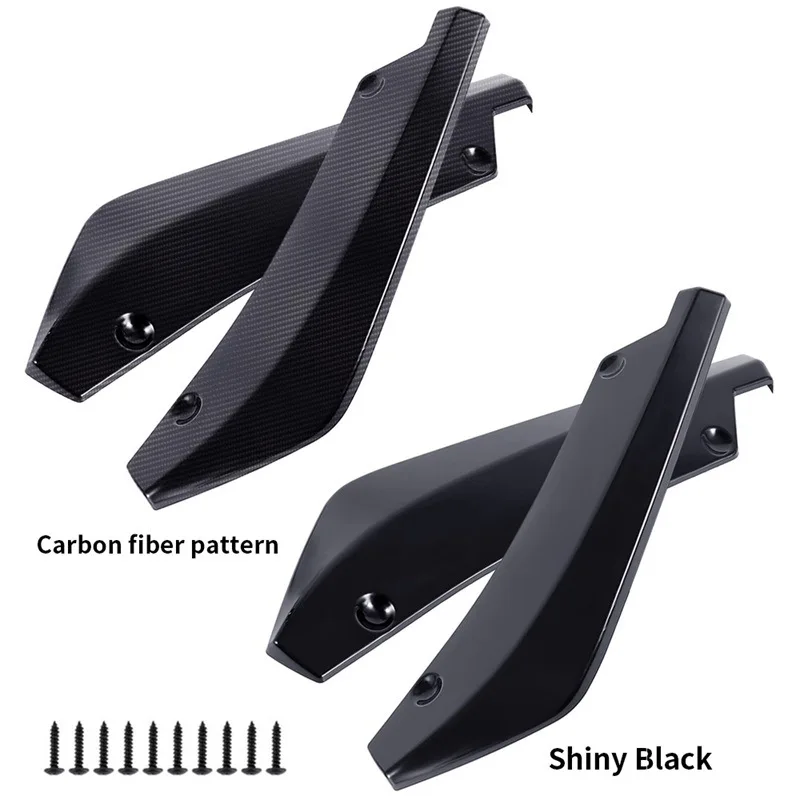 Diffuseur de lèvre de pare-chocs arrière de voiture universel, ABS en Fiber de carbone noir, Kit de protection de carrosserie extérieure, accessoires de garniture de mise à niveau