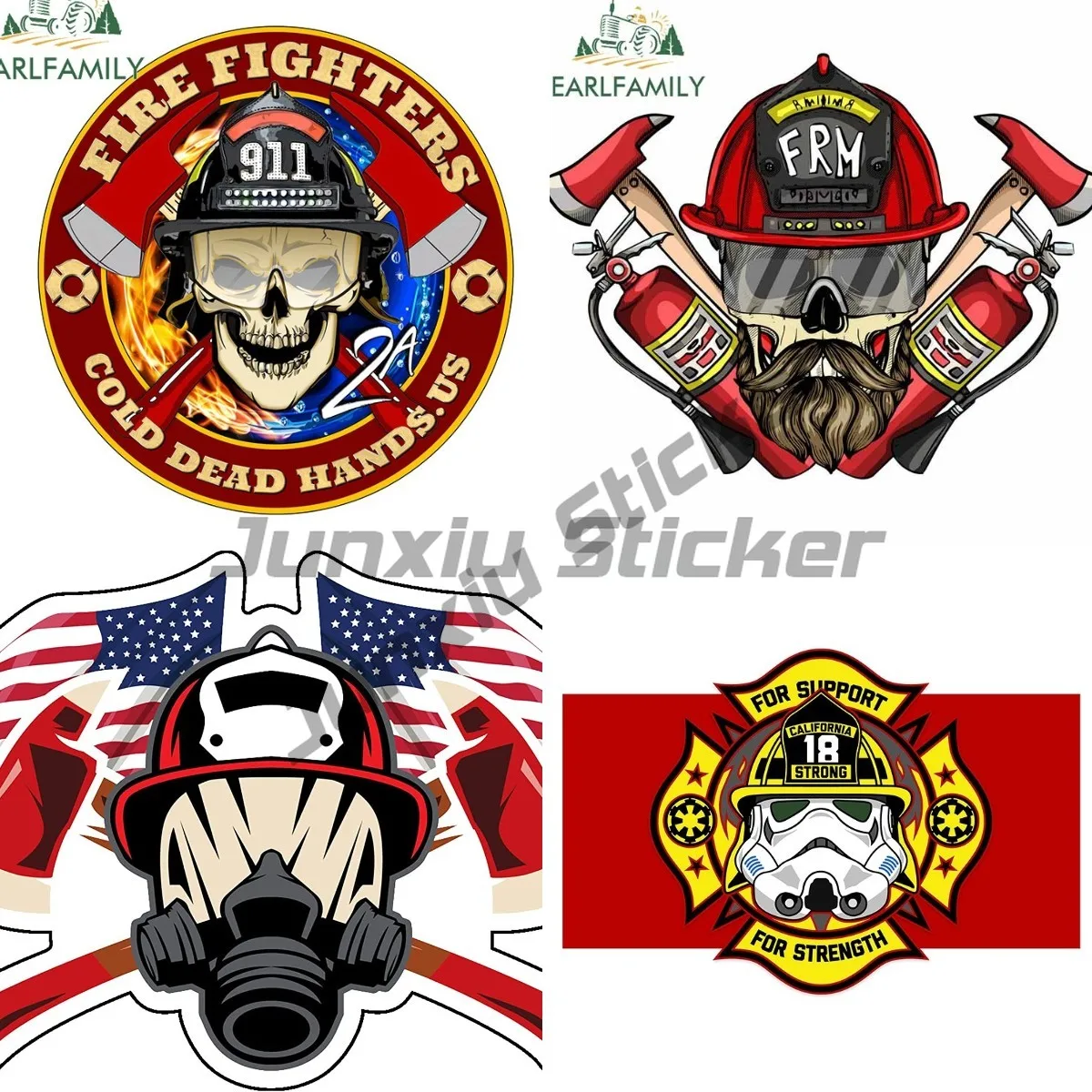 First Responder Decals, First in Last Out Firefighter VOLUNTEER Stickers, Fire Department Vinyl, Sticker Truck, Home and More