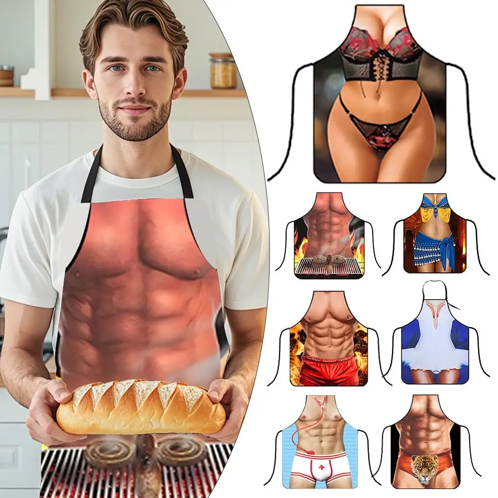 Delantal novedoso sexy para mujeres y hombres, delantal de fiesta de disfraces divertido y seductor para despedida de soltero, idea de regalo de humor para adultos