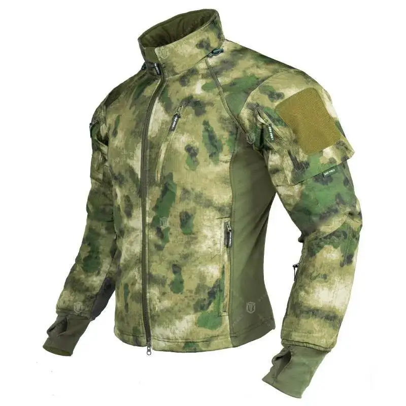 

Уличная водонепроницаемая камуфляжная тактическая куртка для мужчин, осенне-зимняя тонкая теплая флисовая куртка с капюшоном, ветровка, походные куртки-бомберы