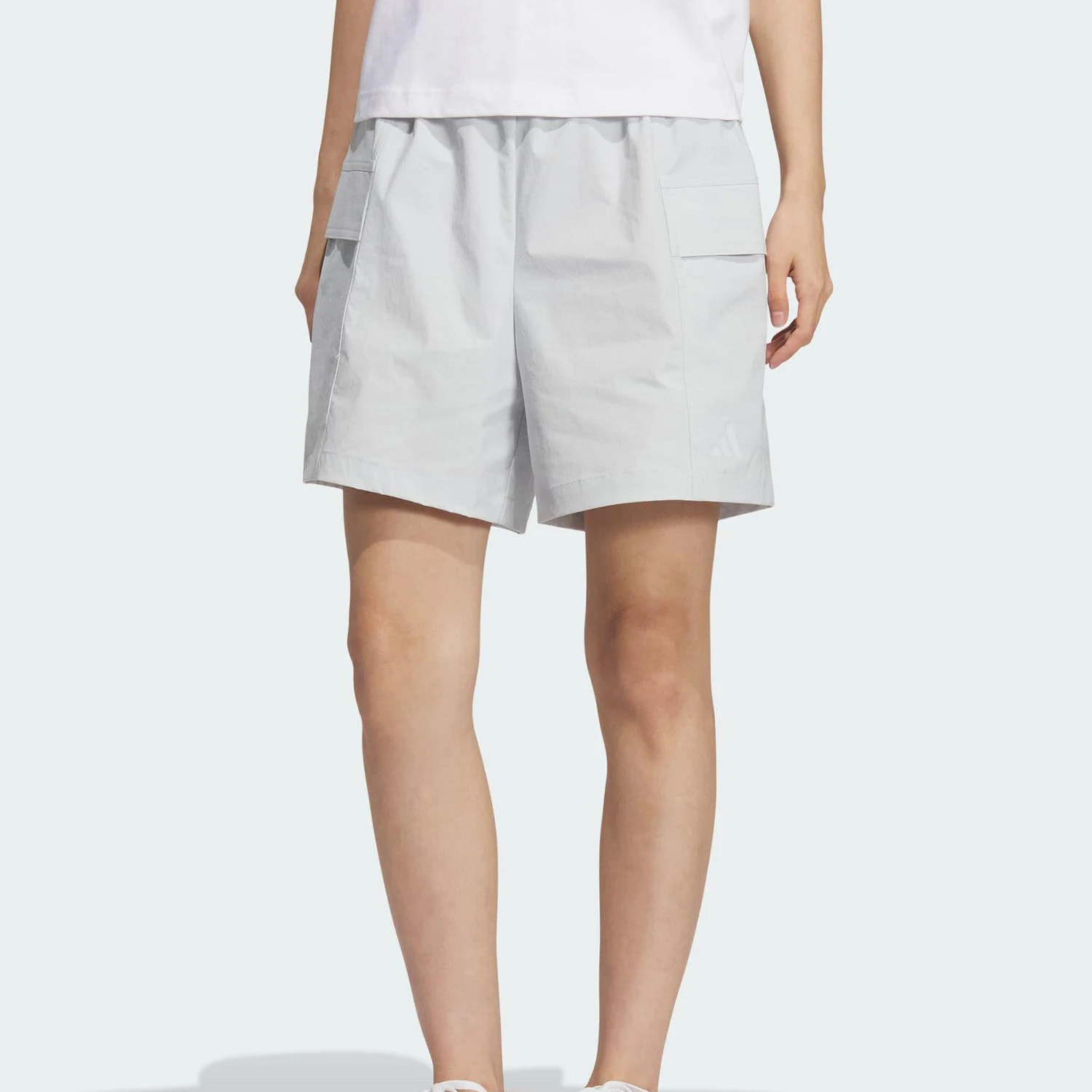 Pantalones cortos holgados lisos de cintura alta para mujer Adidas genuinos de verano KF2680