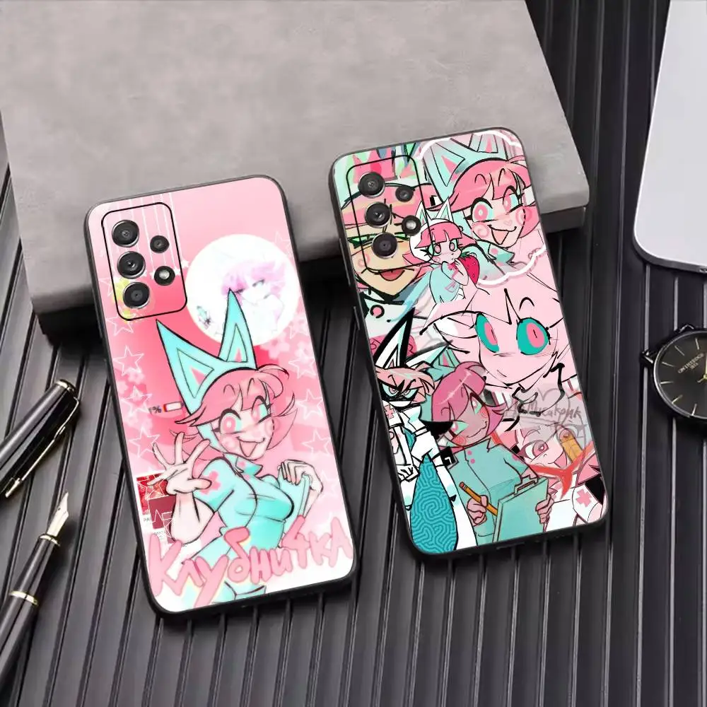 

Cartoon Psychocuties Lovely Phone Case For Samsung S25,S24,S21,S22,S23,S30,Ultra,S20,Plus,Fe,Lite,Note,10,Black Cover