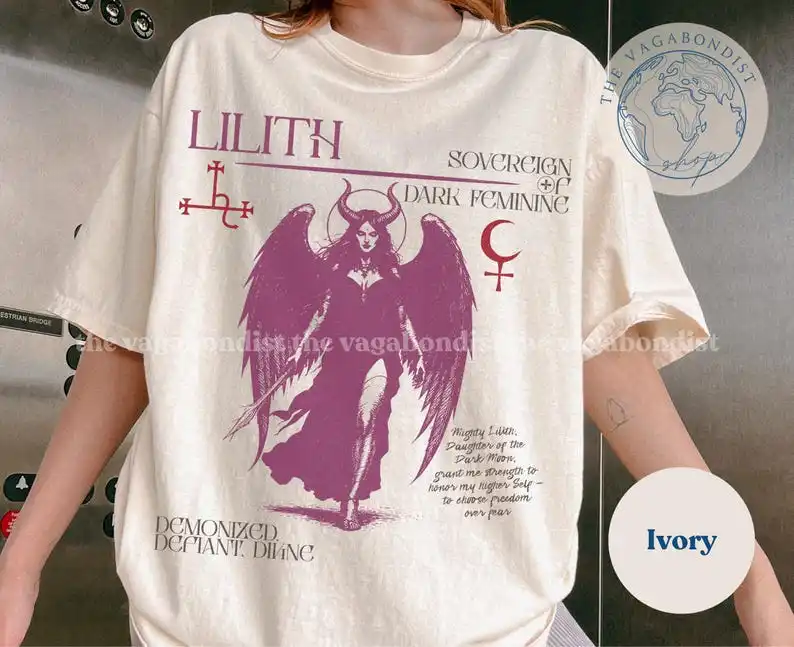 Lilith Tshirt | Witchcraft Gift for Her | Dark Academia Comfort Shirt T-shirt Tee