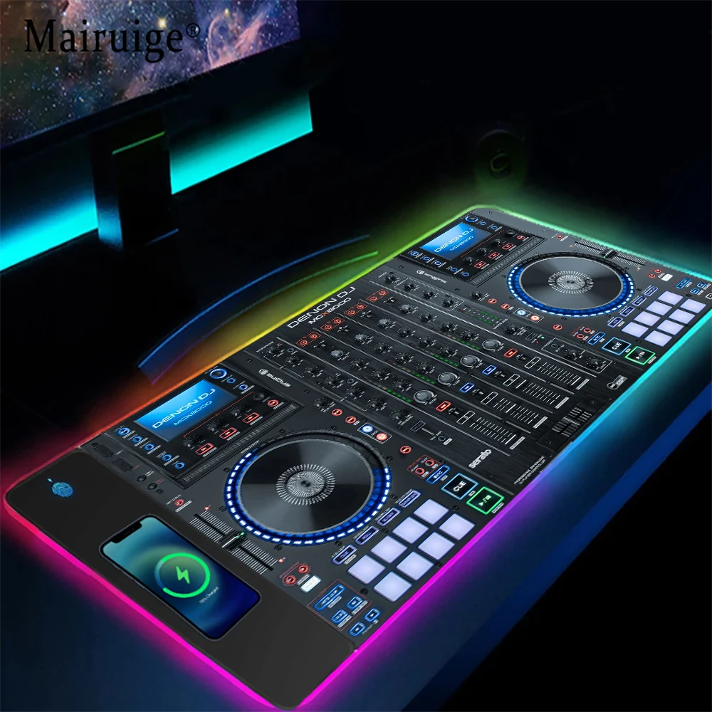 Wireless Charging Computer Mouse Pad Pioneer DJ Controller Mixers Gamer Accessories Rug Desk Mat Desk Gadgets Table Cushion