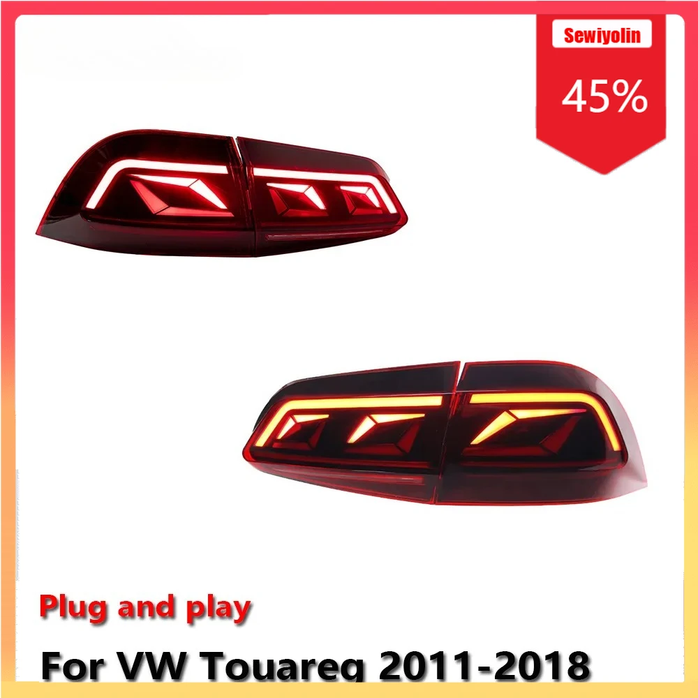 

Car LED Tail Light Automobile Parts For VW Touareg 2011-2018 Auto Fog DRL Brake Turn Signal Lamp Plug and Play