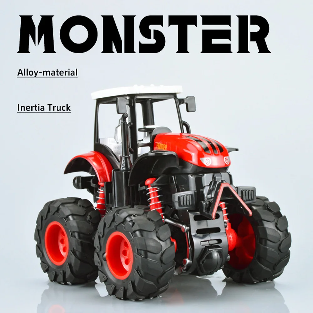 

Инерционная игрушка-трактор из сплава, реалистичная модель сельскохозяйственной техники, прочная строительная машина для детей, подарок для игр HG32