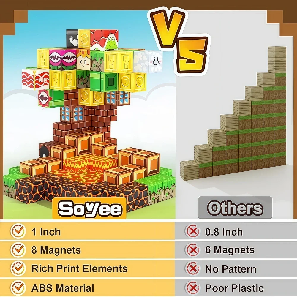 Creatieve bouwstenen Magnetisch koninkrijk en koning themawereld voor jongen meisje leeftijd 3+ bouw DIY-model kinderen zintuiglijk speelgoed