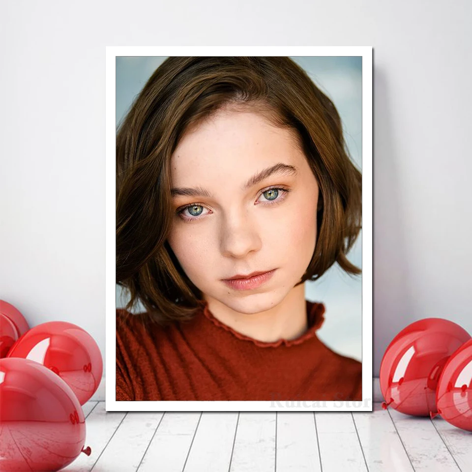 إيما مايرز ملصق جدار الفن قماش اللوحة أبيض وأسود صورة فتاة غرفة ديكور المنزل #3