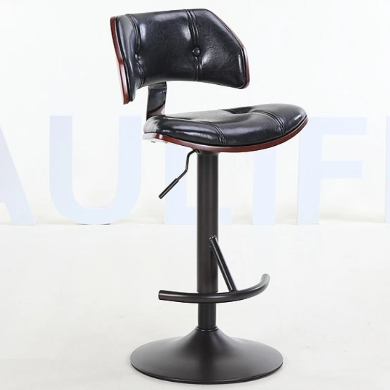 

European Style Bar Chair Kitchen Lift Chair Rotary Bar Chair Simple Home Backrest Banquetas Para Bar De Cocina Furniture