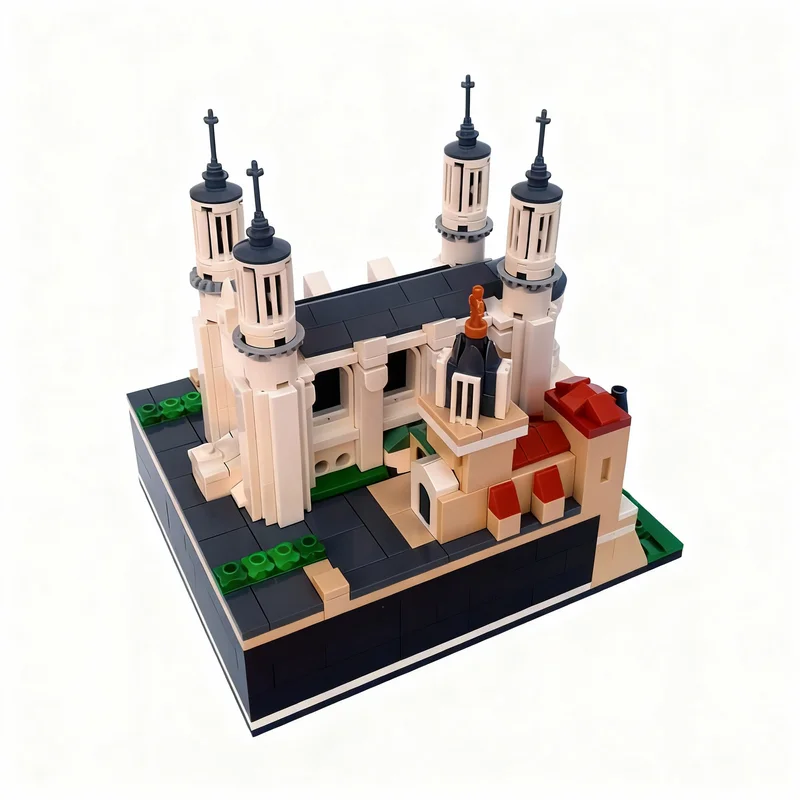 750 Piezas MOC Notre Dame De Fourviere Bertrand Barbe, Modelo de Arquitectura para Construir, Bloques de Juguetes, Regalo de Navidad, Idea Creativa, Educación