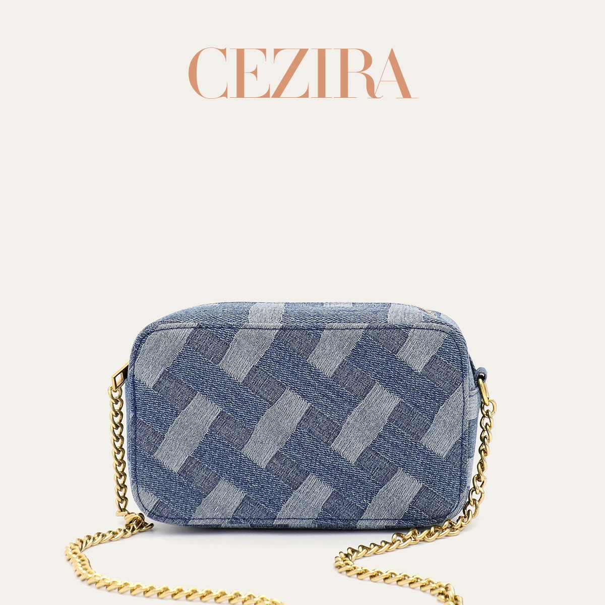 CR Women Latin American Style Shoulder Bag Denim Patchwork Design Fashion Crossbody Bag Canvas Style Daily Casual Shoulder Purse