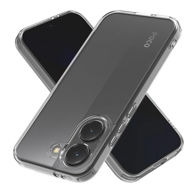 For Xiaomi Poco X8 Pro Case Clear Soft TPU + Acrylic Back Pa