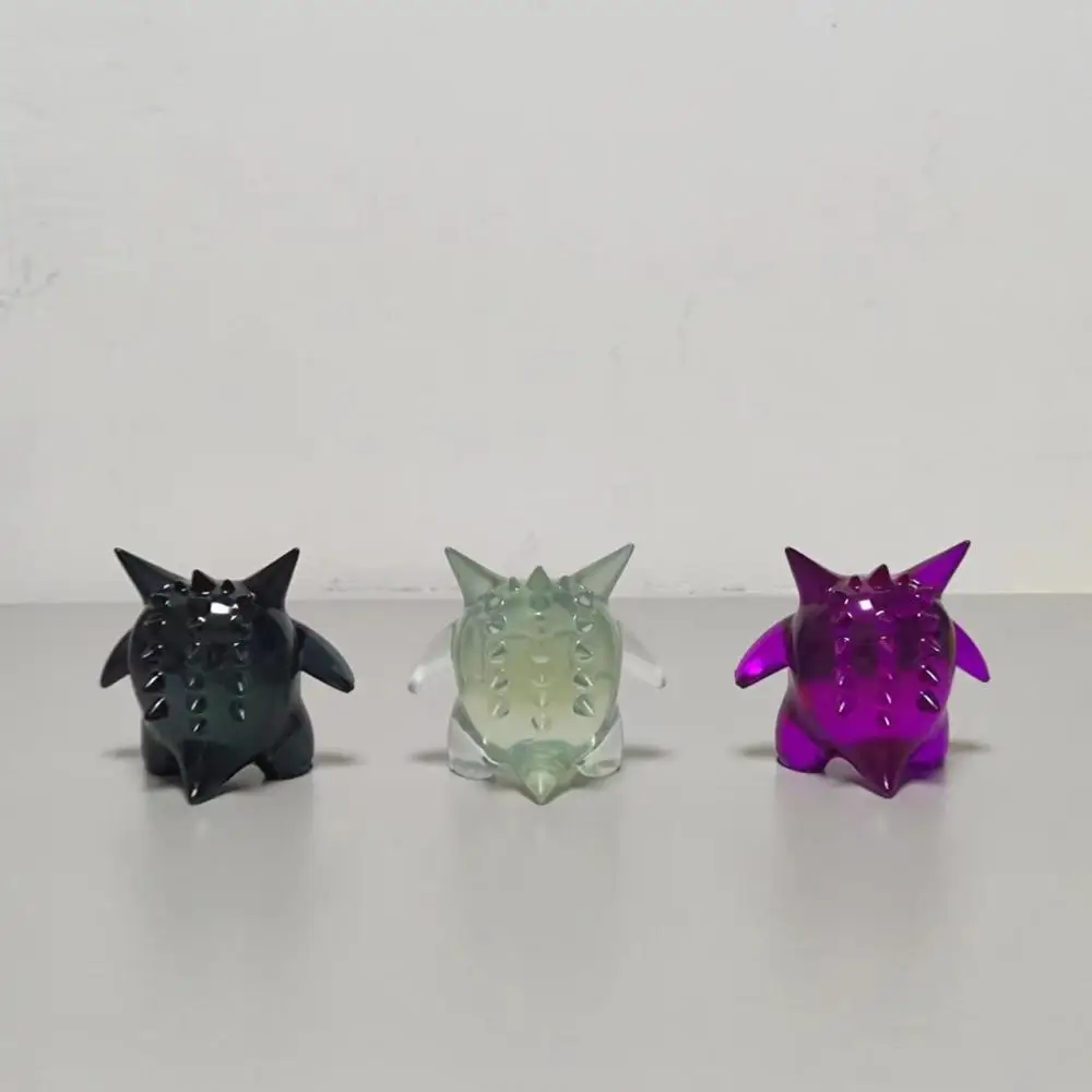 8cm Pokemon Q version transparent Gengar Garage Kit Model desktop Ornament decorate Cartoon Anime periphery a birthday present