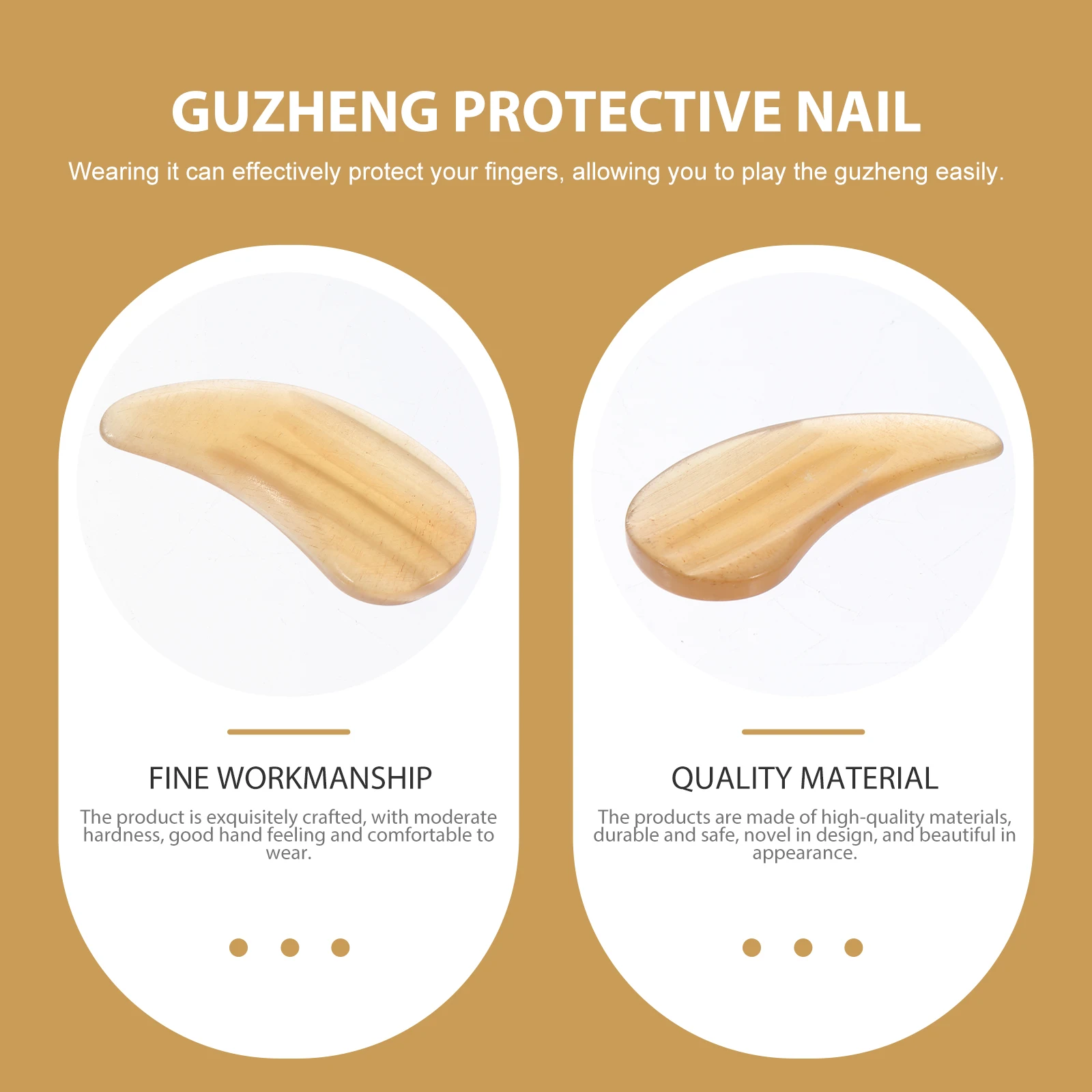 

8pcs Guzheng Nails Durable Finger Protectors Lightweight Easy Clean Birthday Gift Warm Sound Practical Function Musical
