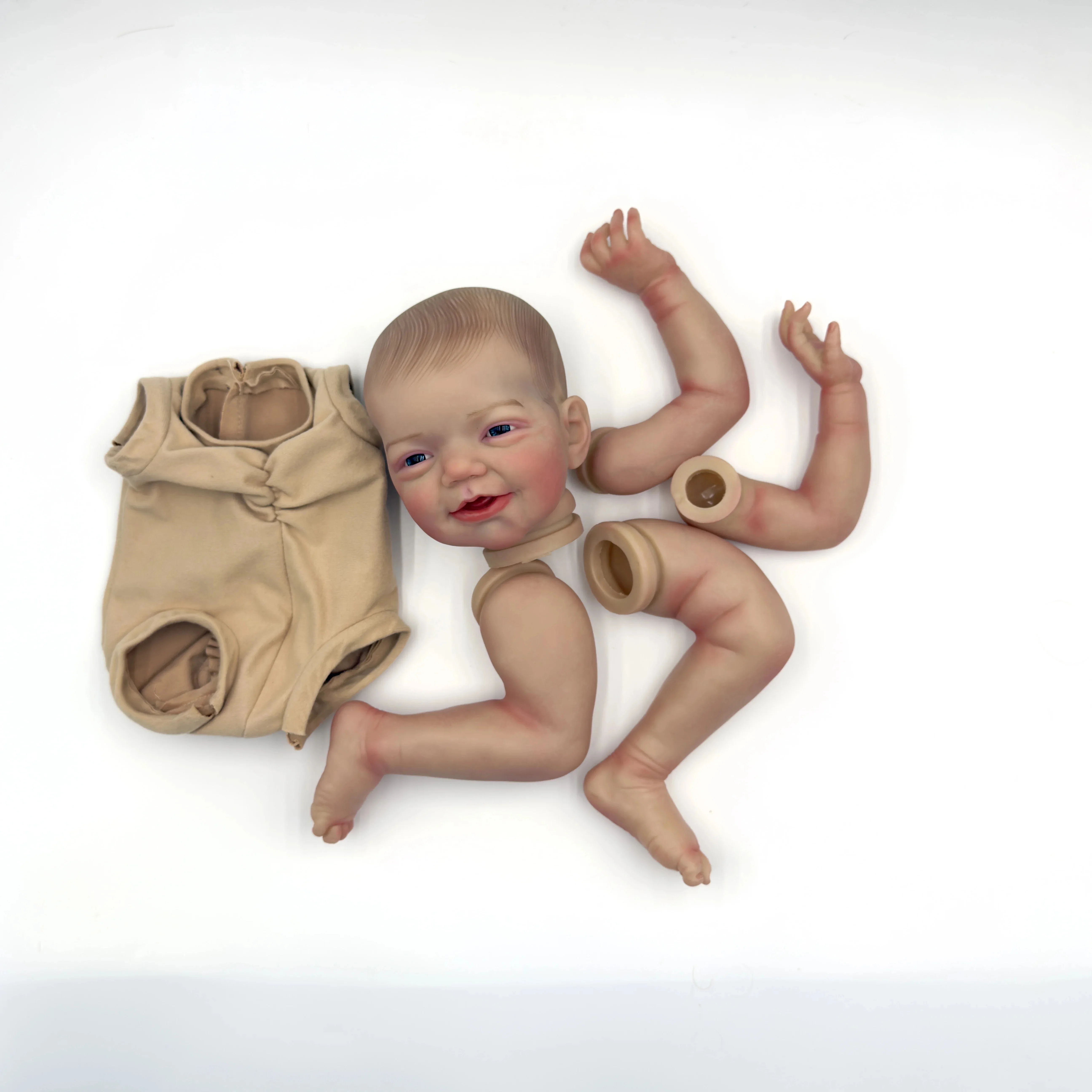 

NPK 19''Handmade Unfinished Parts Reborn Doll Kit Charlie Very Lifelike with Many Details Veins Collectible Art Dolls