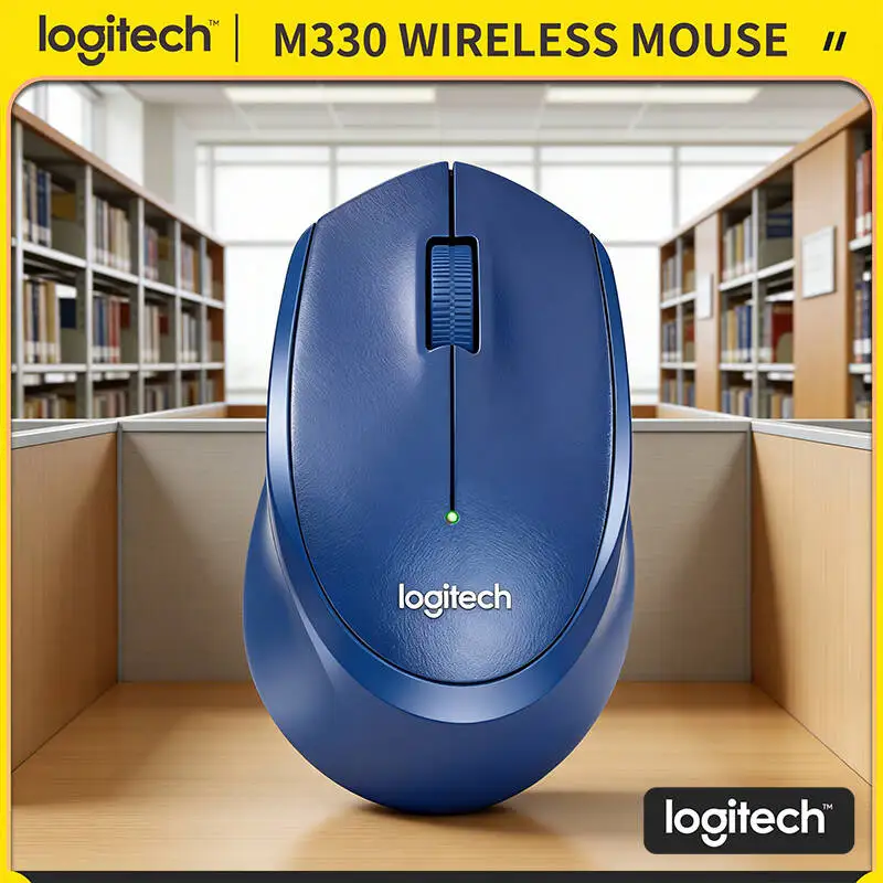 

Беспроводная эргономичная мышь Logitech M330 2,4 ГГц с бесшумным кликом, 18 месяцев автономной работы, для ПК, Mac, Windows, домашнего офиса, ноутбука, учебы