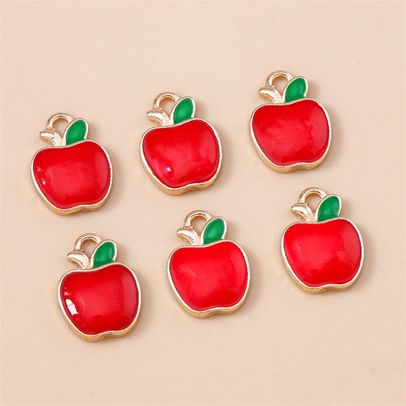 20 Stück Niedliche Gemischte Frucht-Anhänger Emaille Erdbeer-Trauben-Kirsch-Charms für Schmuckherstellung Halsketten Ohrringe DIY Basteln Geschenk – Detail 24