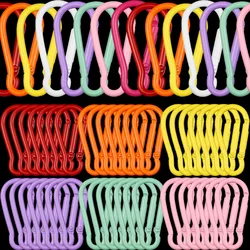 5~20pcs Colorful Gourd-Shaped Carabiners 22x47mm Durable Zinc Alloy Spring Snap Hooks For Climbing Keychain DIY Jewelry Crafting