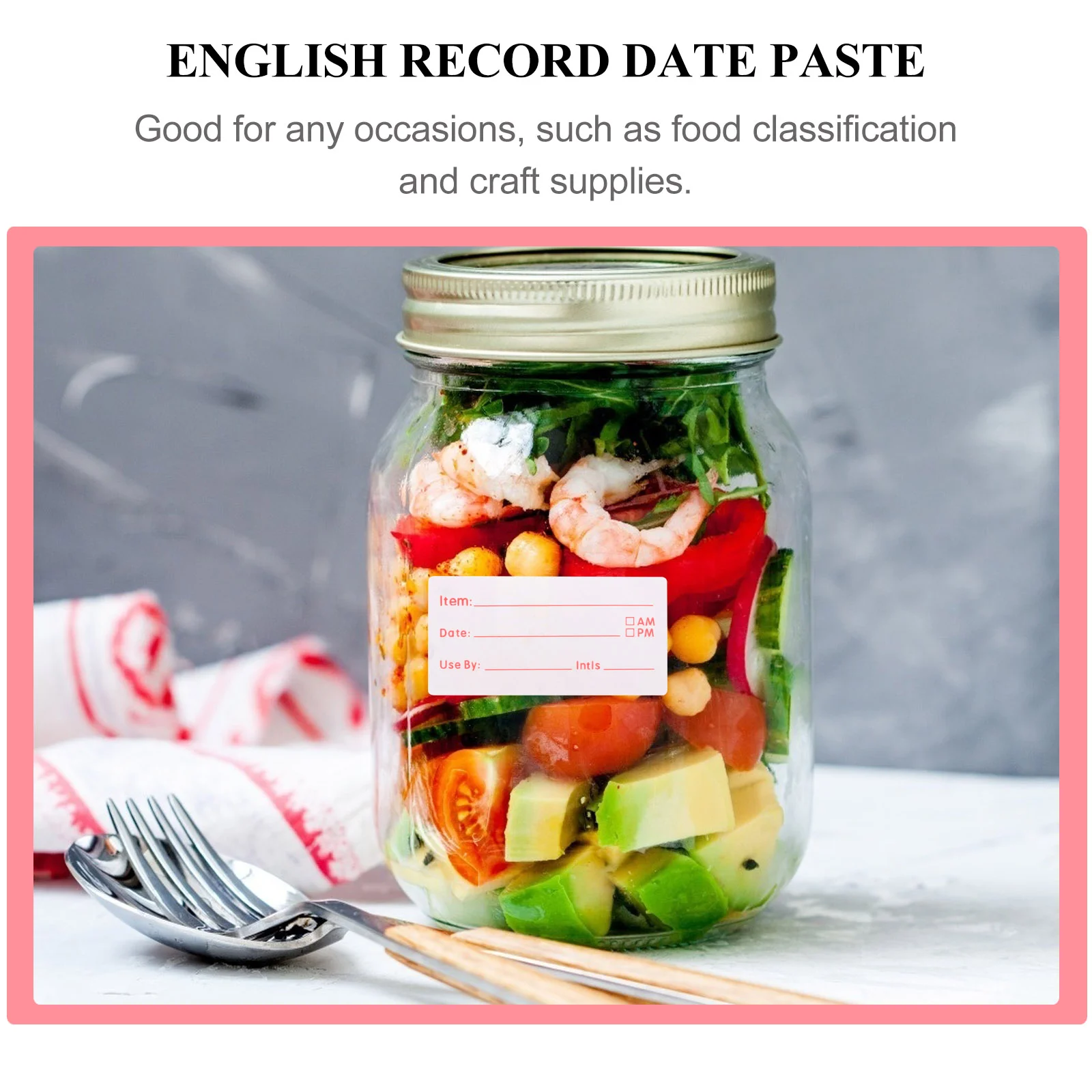 Kitchen Freezer Label Food Storage Sticker Record Labels Writing for Classified Meal Prep Stickers