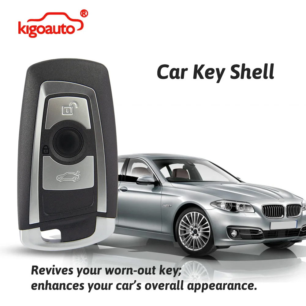 

kigoauto Smart key case 3 button for BMW F series 2009 2010 2011 2012