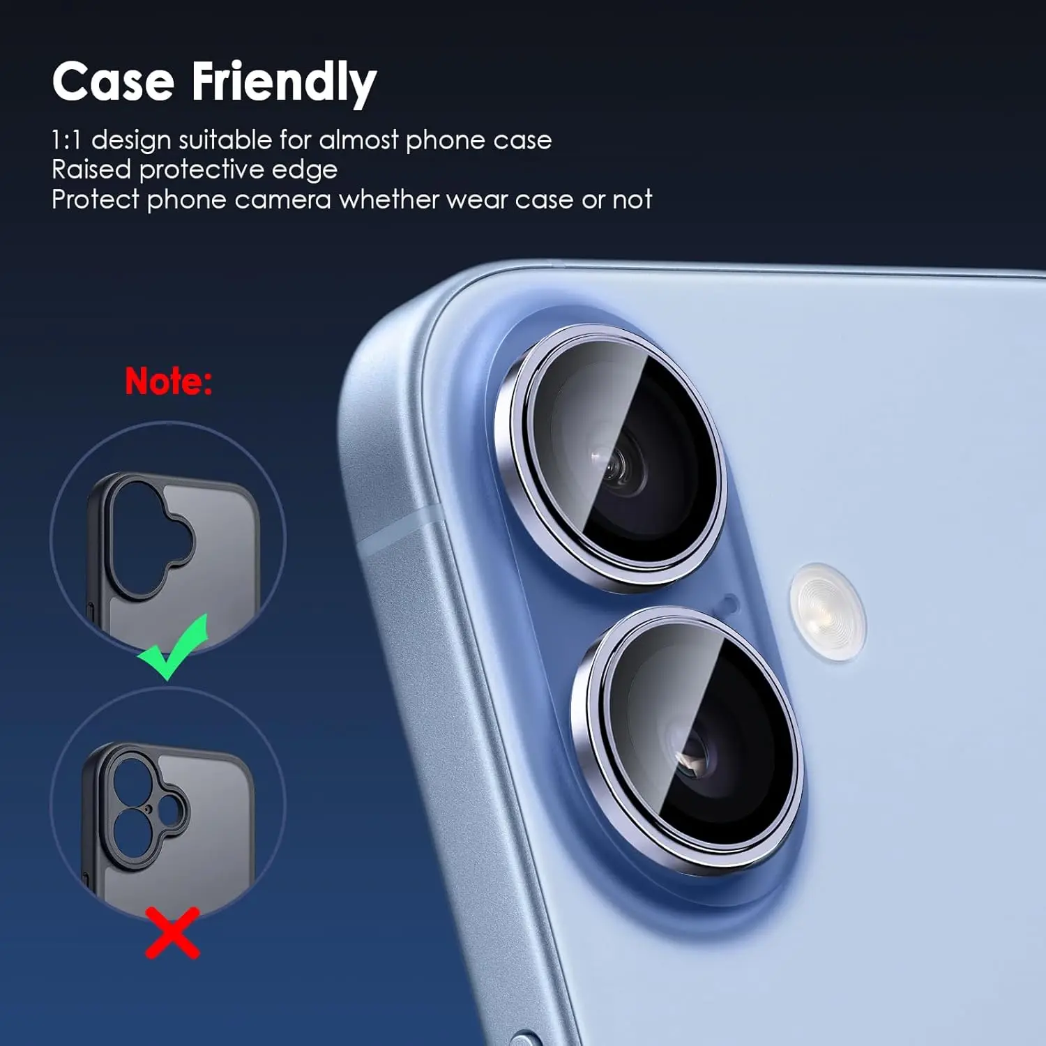 Aluminium Alloy Protector For IPhone 17 Camera Lens Protector HD Tempered Glass Cover Metal Lens Screen Protective Ring