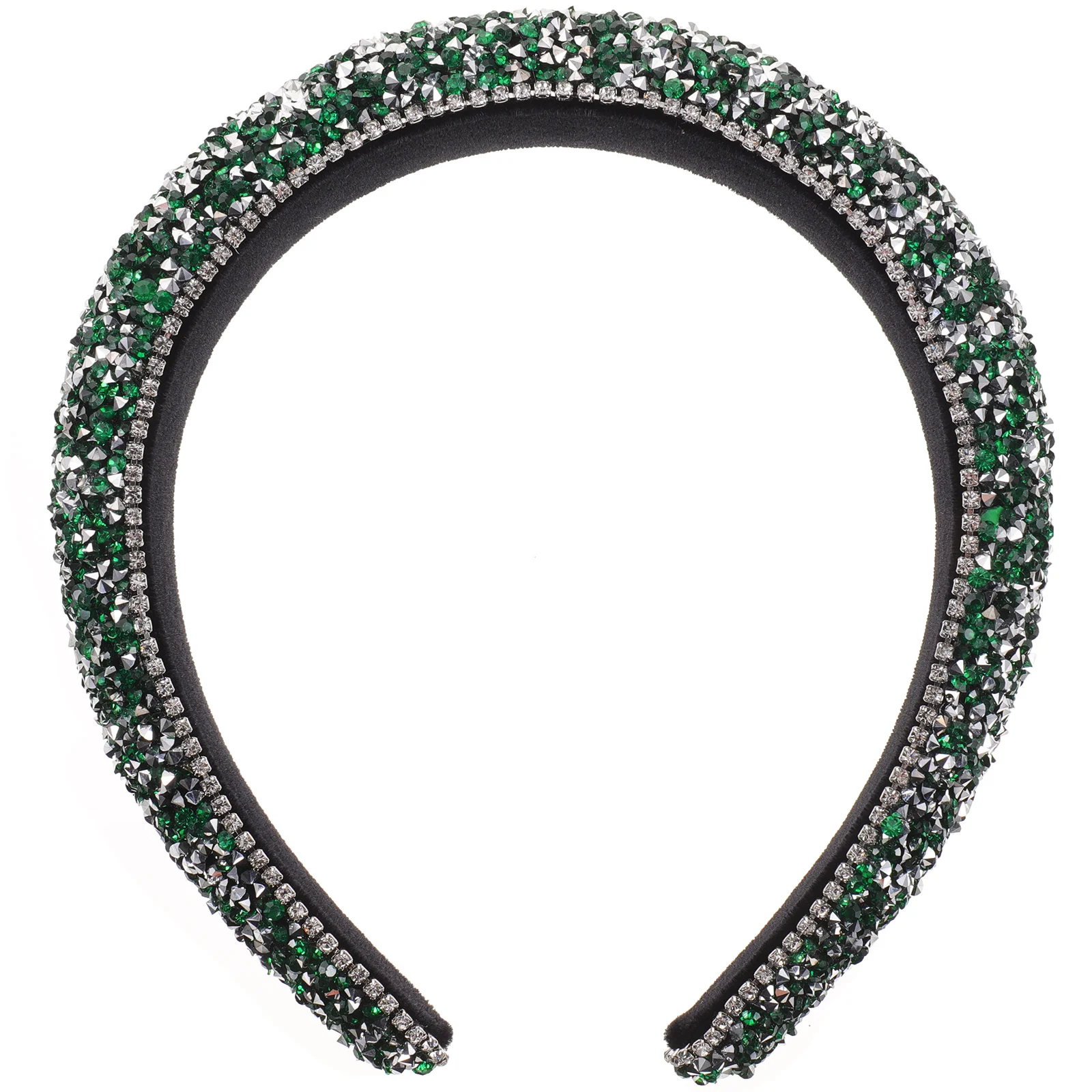 

Shining Rhinestone Elegant Hairband Baroque Style Women Headwear Compact Wear-Resistant Reusable Daily Use Party Girls Accessory