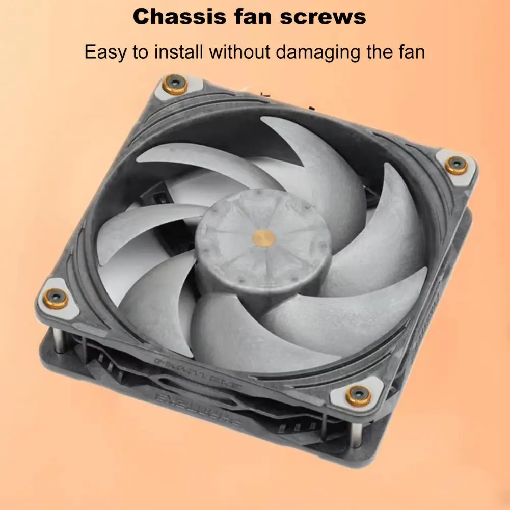 선풍기 장착 나사 금속 라디에이터 선풍기 장착 나사 세트, 조용한 PC 작동용, 컴퓨터 케이스 선풍기 나사 하우징, 25mm, 4 개