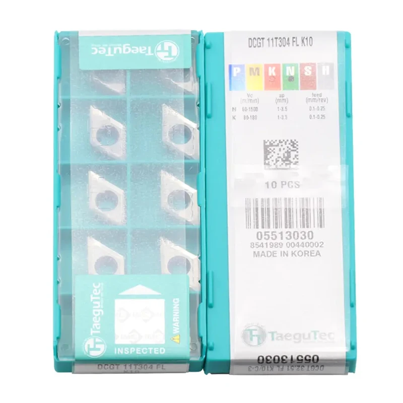 Taetec-inserções de Giro do Carboneto Ferramentas do Torno do Cnc Dcgt070202 Dcgt070204 Dcgt11t302 Dcgt11t304 Dcgt11t308 fl K10 Original 10 Peças