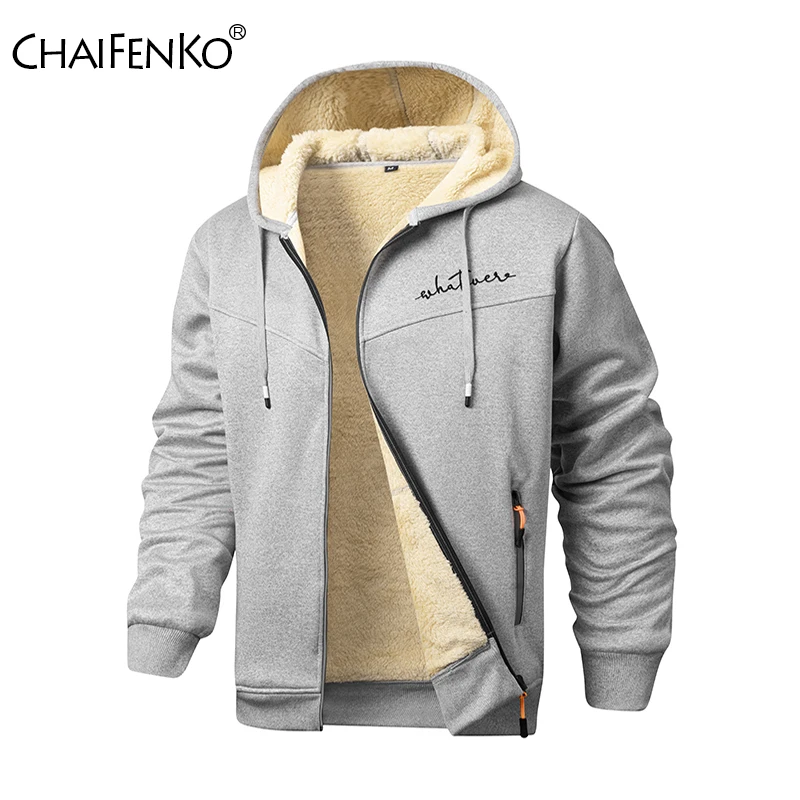 

New Men Fleece Keep Warm Comfort Parka Winter Casual Thickening Solid Coat Outdoors Simplicity Loose Hooded Versatile Jacket Men