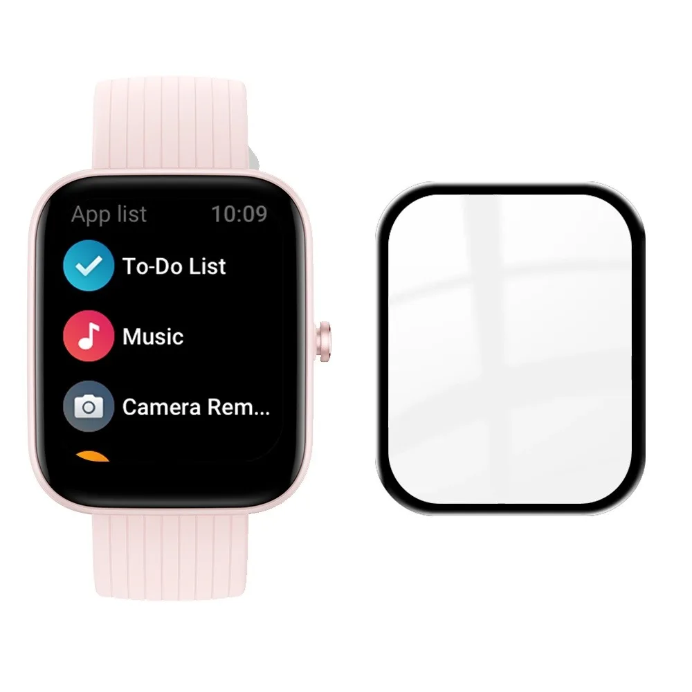 Huami Amazfit Bip3 Bip 3 pro 3D nti-scratch 풀 커버 필름 스크린 보호용 스마트 워치 액세서리용 PMMA 화면 보호기